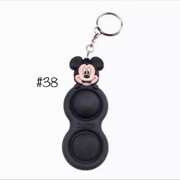 (10) Lot of Mickey Mouse Wholesale Simple Dimple Keychain Push Pop Fidget Toy - Picture 3 of 3